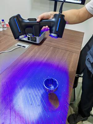 健身器材连接架逆向建模：从焊接管件到高精度数模的扫描方案